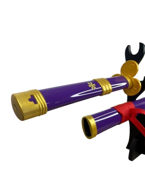 Katana Madera Con Luz Led Zoro Enma Morada - Imagen 2