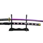 Katana Madera Con Luz Led Zoro Puntos Morados One Piece