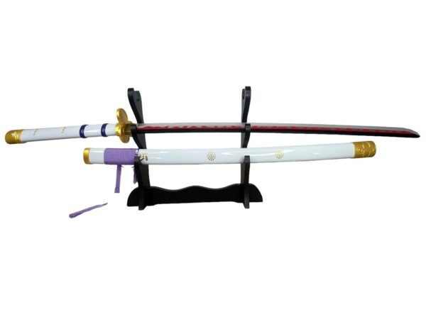 Katana Madera Con Luz Led Zoro Enma Blanca One Piece