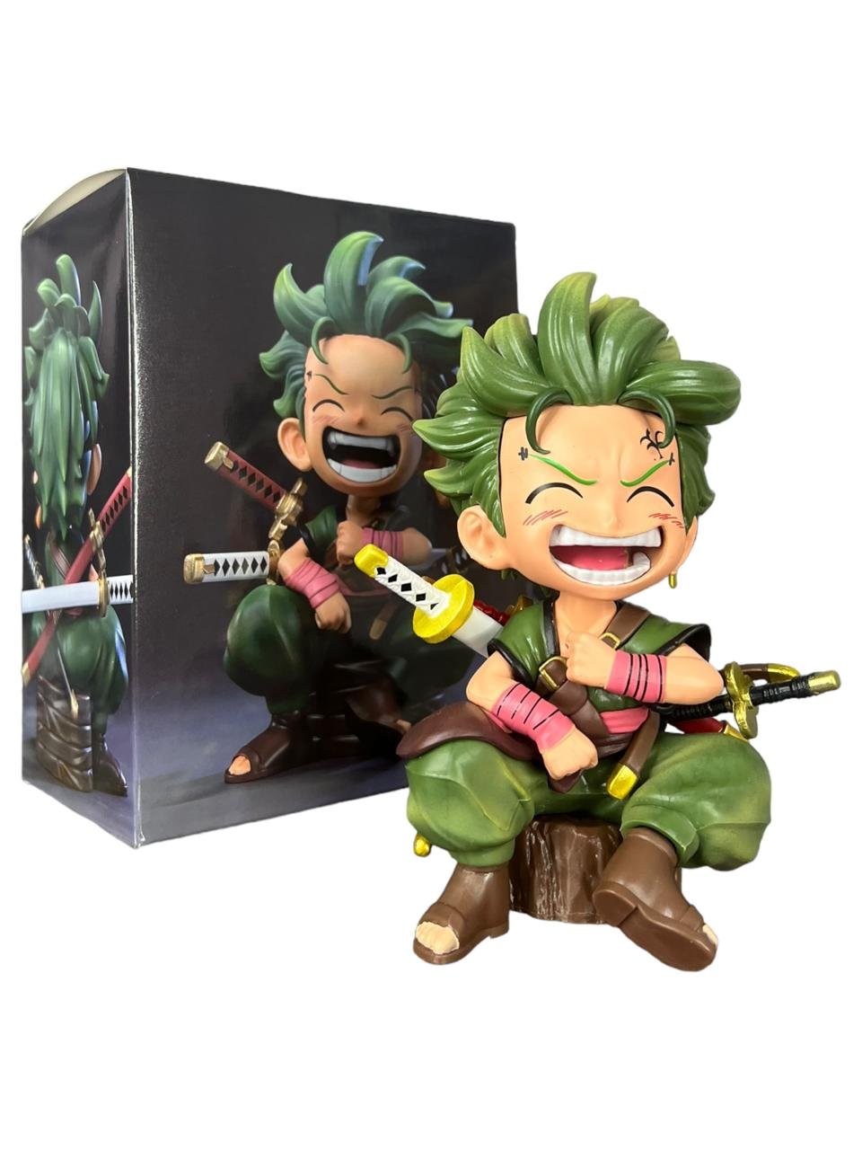 Figura Zoro Booblehead Sentado 15cm One Piece