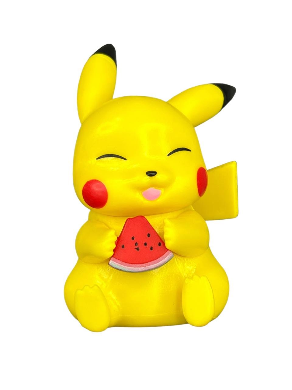 Figuras Coleccionables X6 Pikachu Comiendo Pokemon - Imagen 2