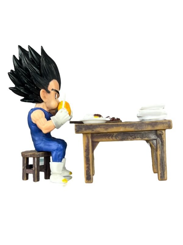 Mini Figuras Goku y Vegeta 8cm Comiendo Dragon Ball - Imagen 7