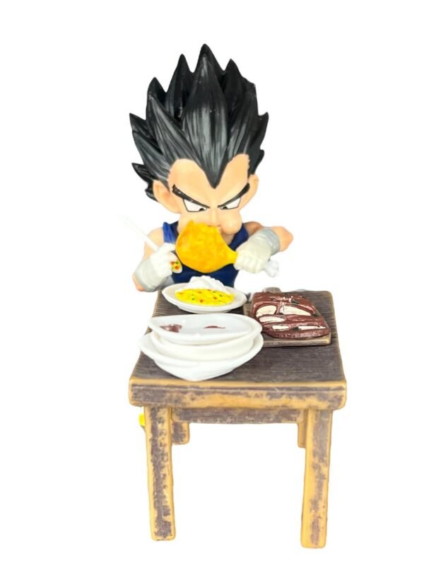 Mini Figuras Goku y Vegeta 8cm Comiendo Dragon Ball - Imagen 6