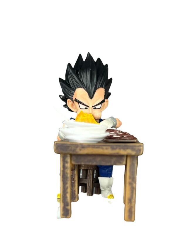 Mini Figuras Goku y Vegeta 8cm Comiendo Dragon Ball - Imagen 5