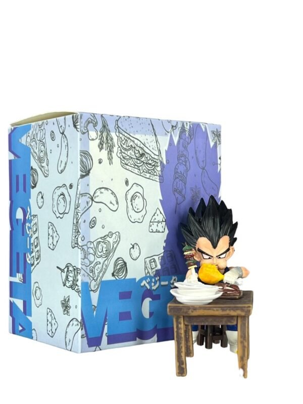 Mini Figuras Goku y Vegeta 8cm Comiendo Dragon Ball - Imagen 11