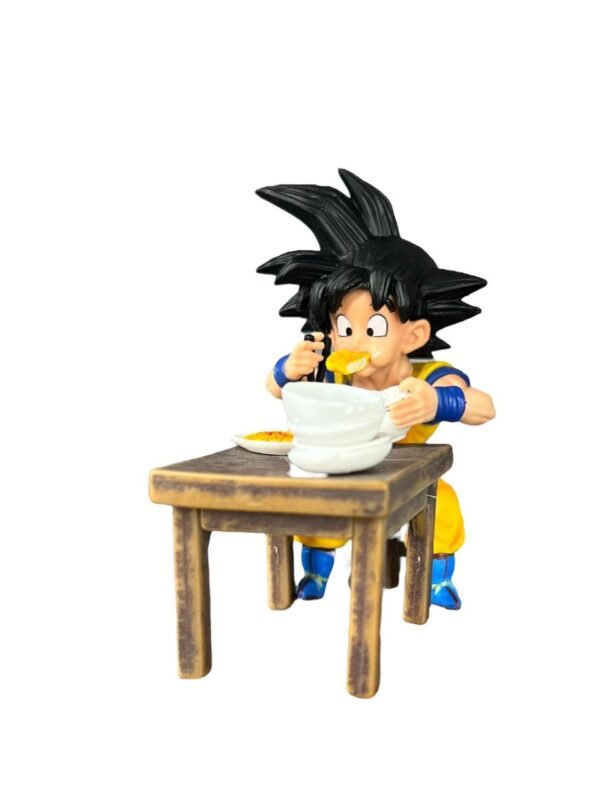 Mini Figuras Goku y Vegeta 8cm Comiendo Dragon Ball - Imagen 4