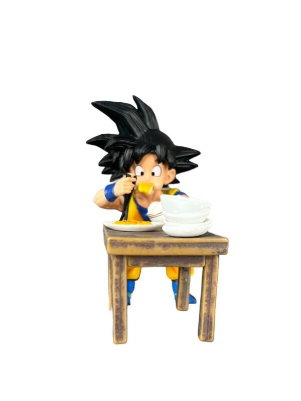 Mini Figuras Goku y Vegeta 8cm Comiendo Dragon Ball - Imagen 2