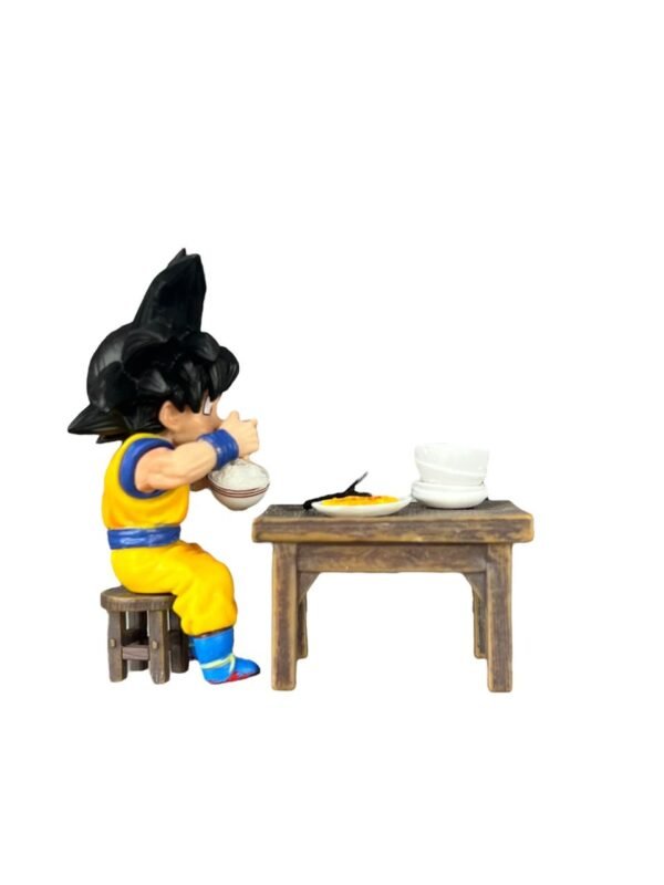 Mini Figuras Goku y Vegeta 8cm Comiendo Dragon Ball - Imagen 3