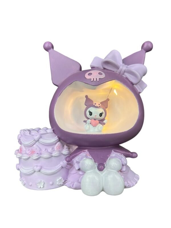 Porta Lápices Kuromi Morada Con Luz 16cm Sinrio