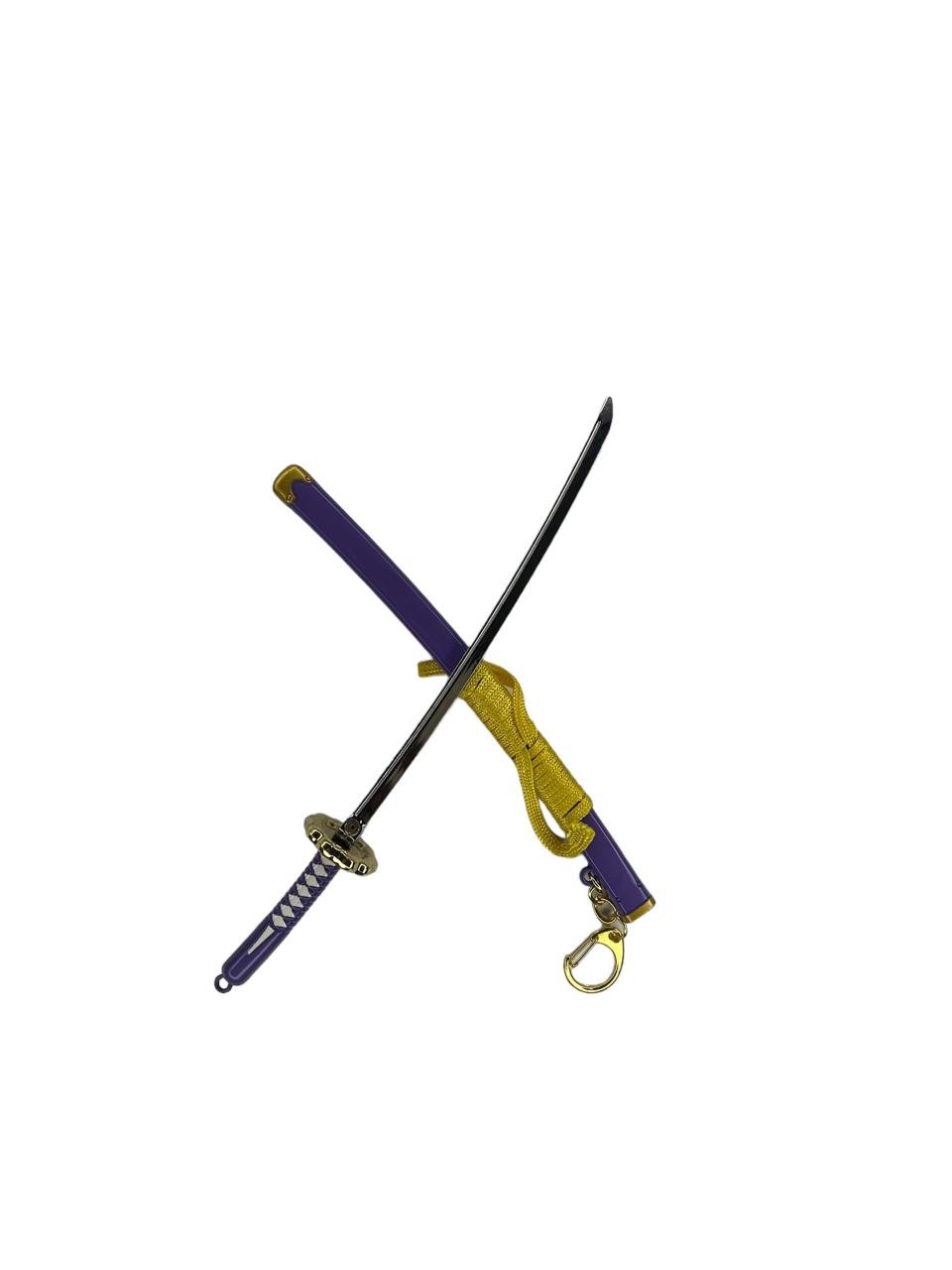 Llavero Mini Katana Roronoa Zoro Morado One Piece - Imagen 3