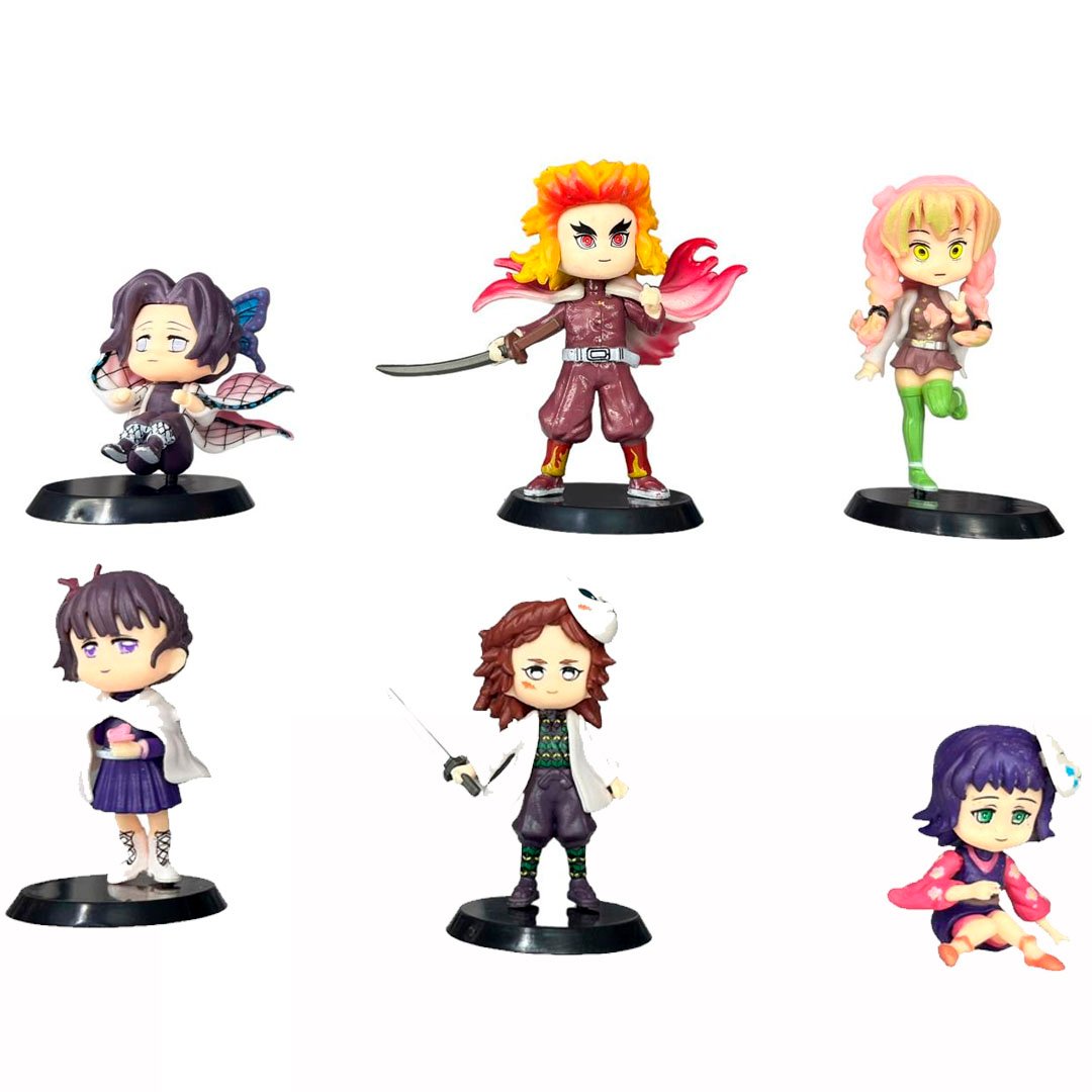 Figuras X6 1ra Temporada Demon Slayer 6cm