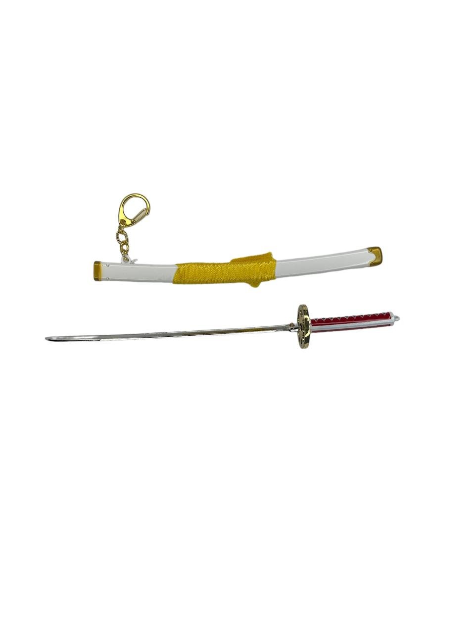 Llavero Mini Katana Zoro blanca -Amarilla One Piece - Imagen 2