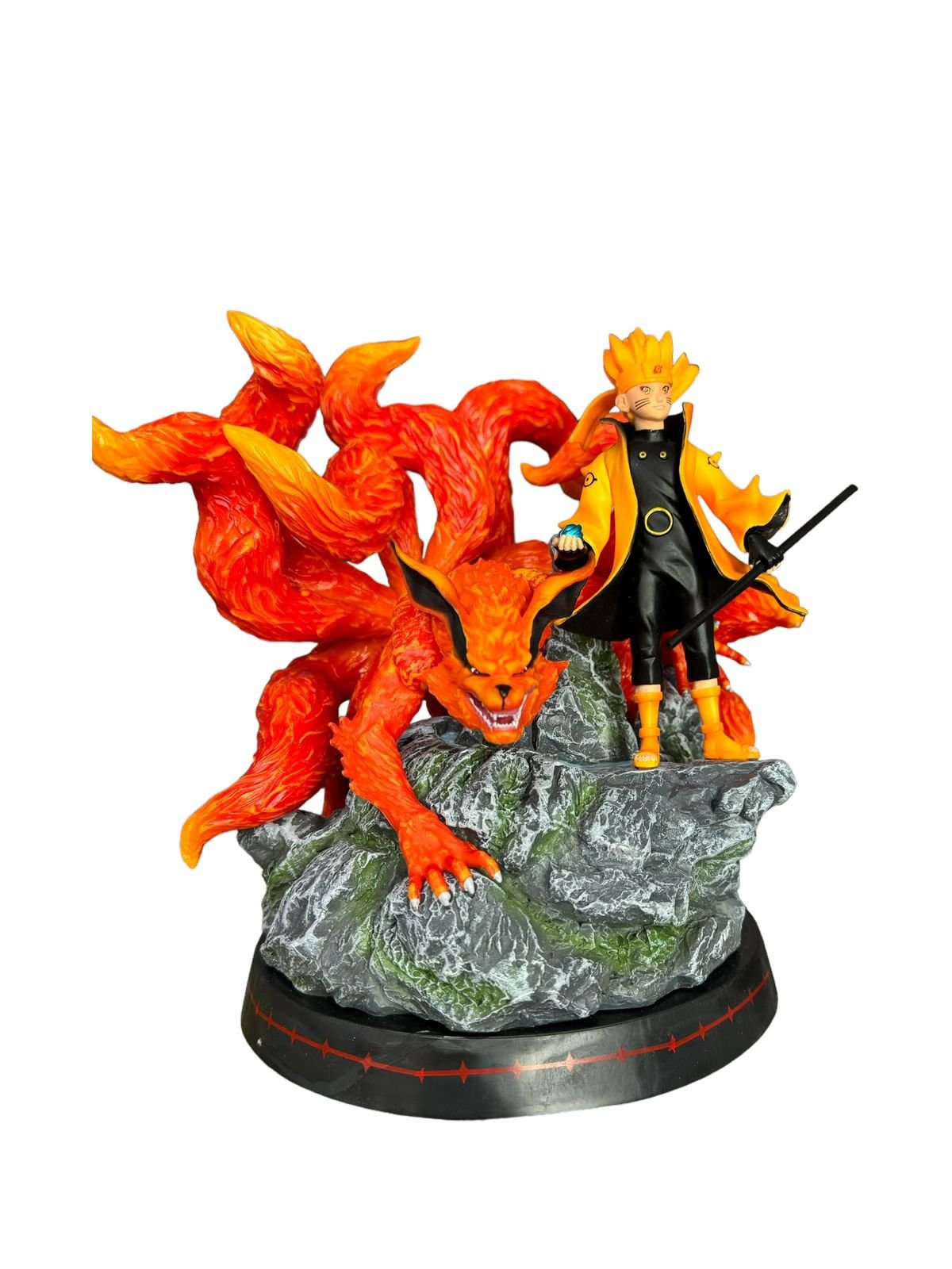 Figura Naruto Con Zorro De Las Nueve Colas 29cm / Naruto Shippuden - Imagen 2