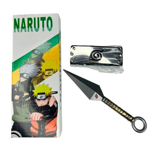 Kunai + Bandana Dorada Naruto Shippuden/ Coleccionable