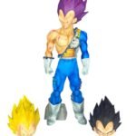 Figura Vegeta 3 Cabezas Intercambiables 31cm Dragon Ball