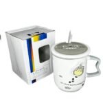 Pocillo/ Mug Totoro Con Tapa 3d + Cuchara 10cm