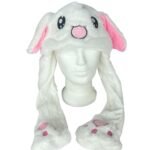 Gorro Mueve Orejas Conejo Blanco