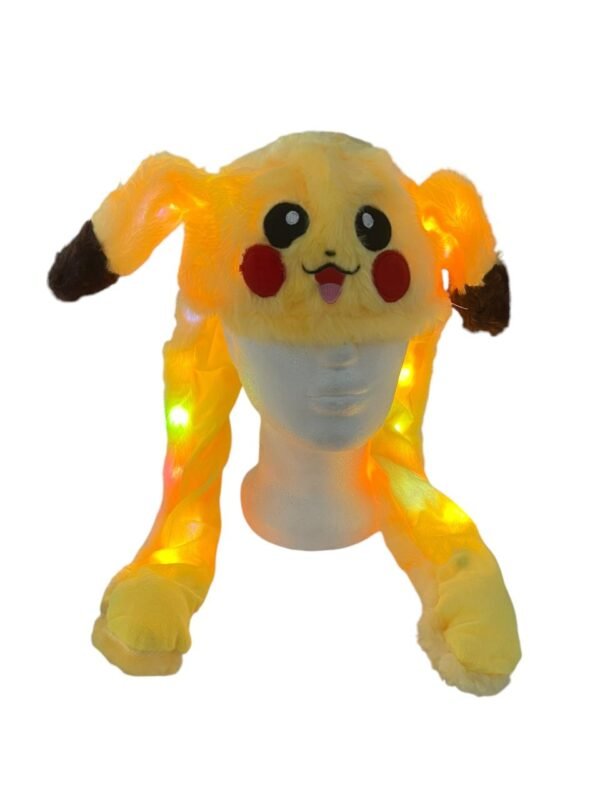 Gorro Mueve Orejas Con Luces Pikachu - Imagen 5