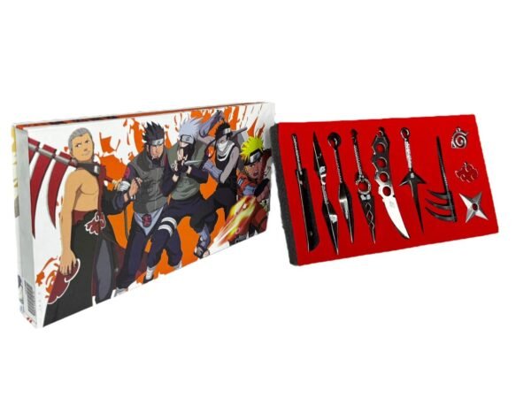 Set Metálico Naruto X7 Espadas + 3 Accesorios