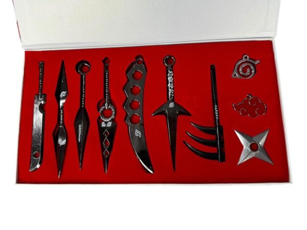 Set Metálico Naruto X7 Espadas + 3 Accesorios - Imagen 2