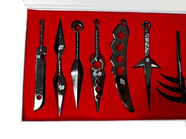 Set Metálico Naruto X7 Espadas + 3 Accesorios - Imagen 3