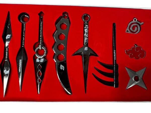Set Metálico Naruto X7 Espadas + 3 Accesorios - Imagen 4