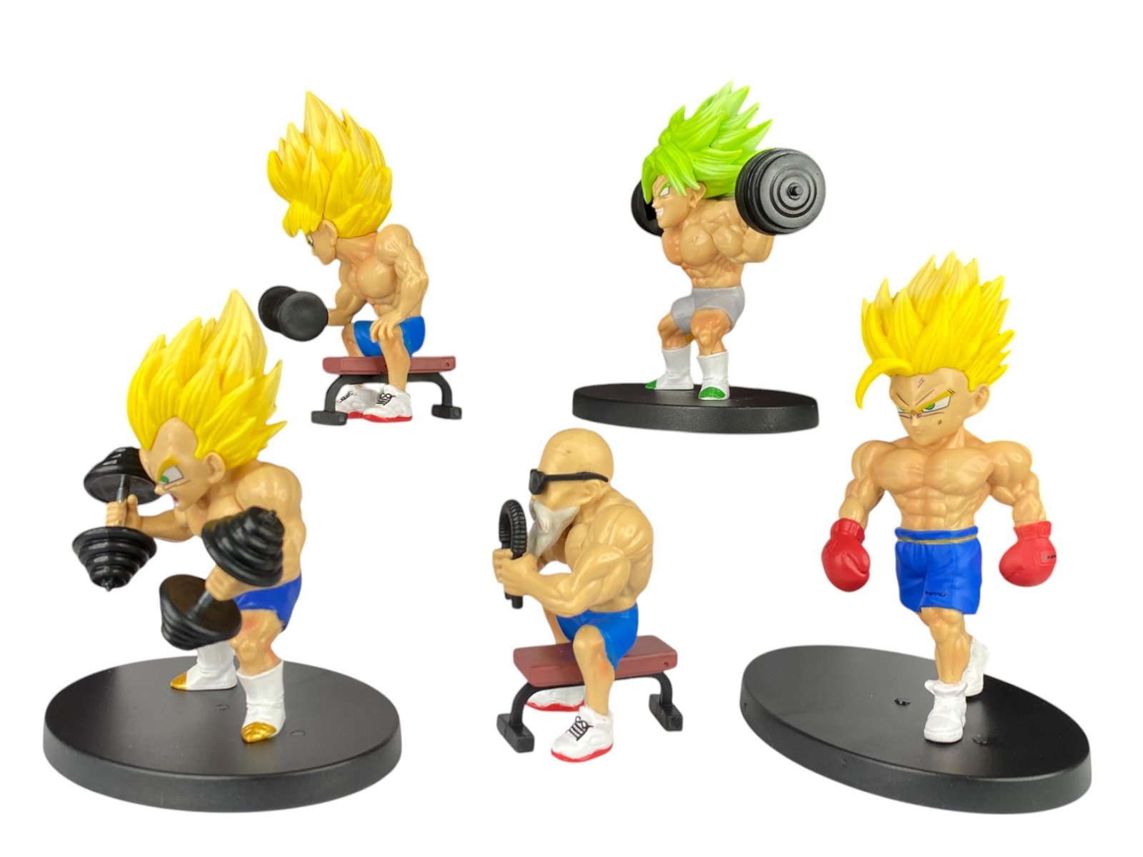 Figuras X5 Dragon Ball Haciendo Ejercicio - Imagen 2