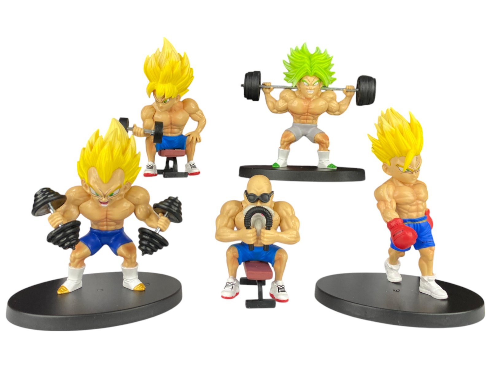 Figuras X5 Dragon Ball Haciendo Ejercicio