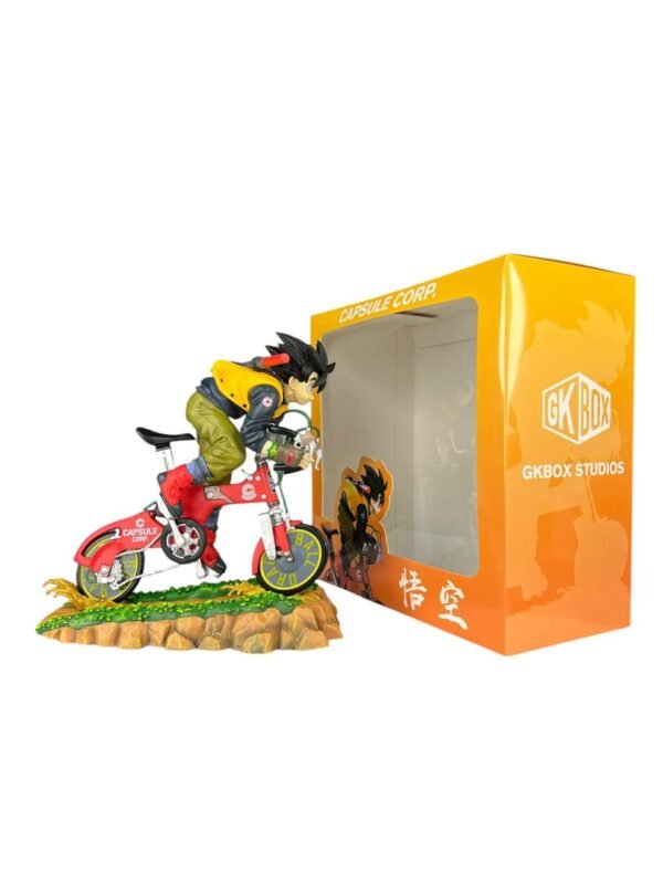 Figura Goku Montando Bicicleta 20cm / Dragon Ball