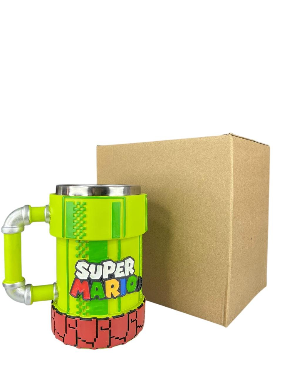Mug- Pocillo Acero Tubo 13cm Mario Bros - Imagen 4