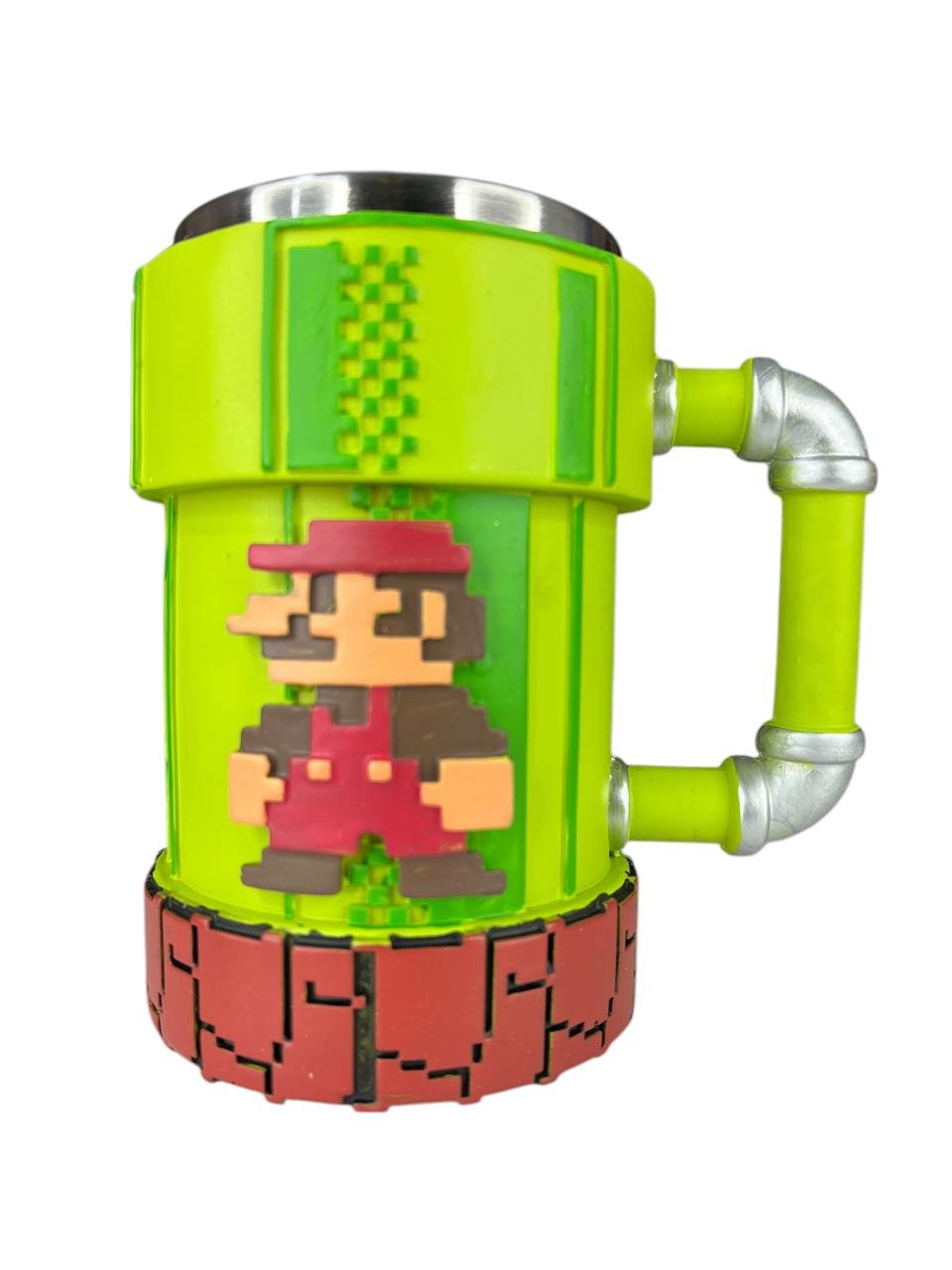 Mug- Pocillo Acero Tubo 13cm Mario Bros - Imagen 2
