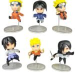Figuras Coleccionables X6 Personajes Naruto Corriendo 6cm
