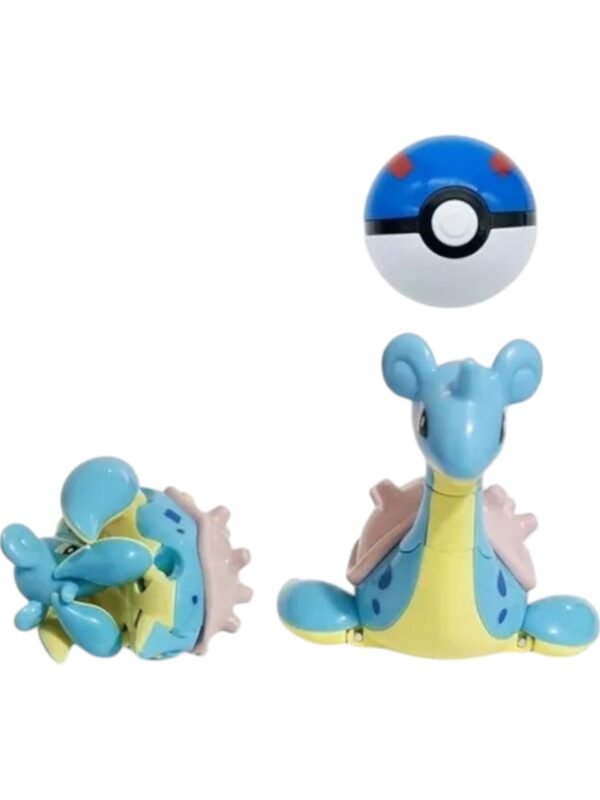 Figura Articulable Lapras Dentro De Pokebola 8 Cm Pokemon - Imagen 2