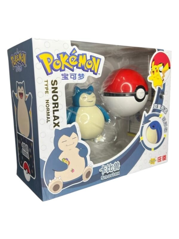 Figura Articulable Snorlax Dentro De Pokebola 11cm Pokemon - Imagen 3