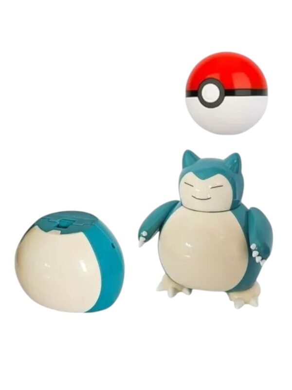 Figura Articulable Snorlax Dentro De Pokebola 11cm Pokemon - Imagen 2