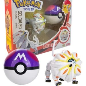 Figura Articulable Solgaleo 8cm + Pokebola Pokémon