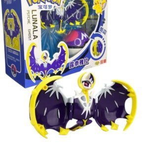 Figura Articulable Lunala Dentro De Pokebola 10cm Pokemon
