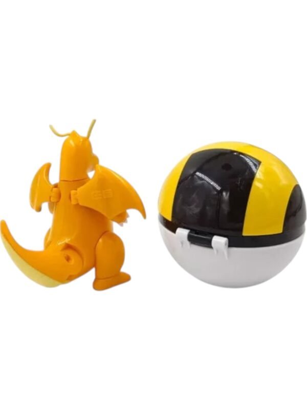 Figura Articulable Dragonite Dentro De Pokebola 9 Cm Pokemon - Imagen 4