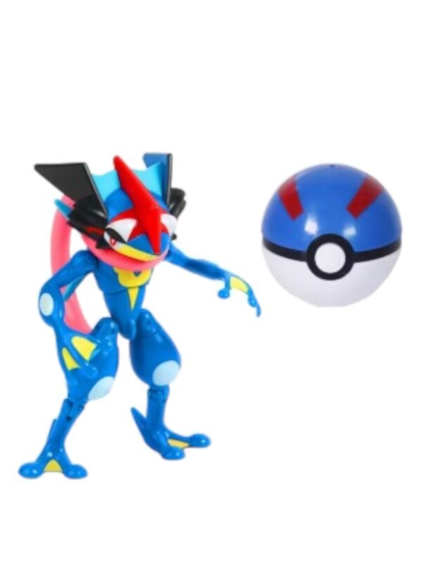 Figura Articulable Greninja Dentro De Pokebola 11cm Pokemon - Imagen 2