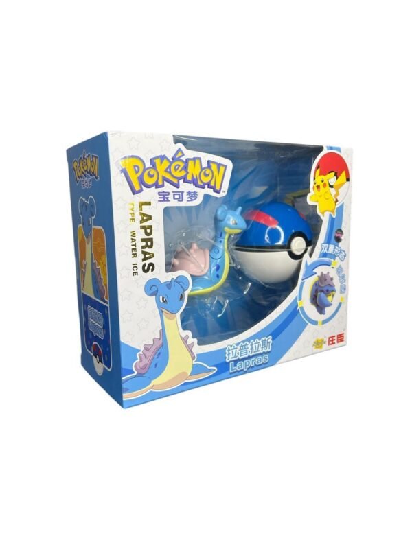 Figura Articulable Lapras Dentro De Pokebola 8 Cm Pokemon - Imagen 3