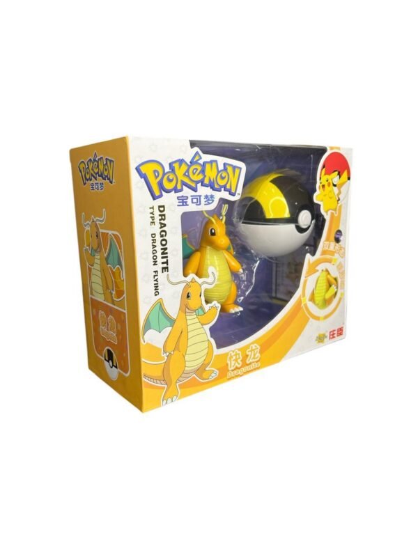 Figura Articulable Dragonite Dentro De Pokebola 9 Cm Pokemon - Imagen 5