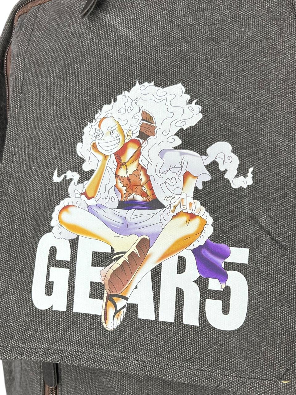 Maleta Lona Gris Luffy Sentado Gear 5 One Piece - Imagen 5
