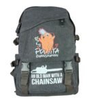 Maleta Lona Gris Pochita Riéndose Chainsaw Man