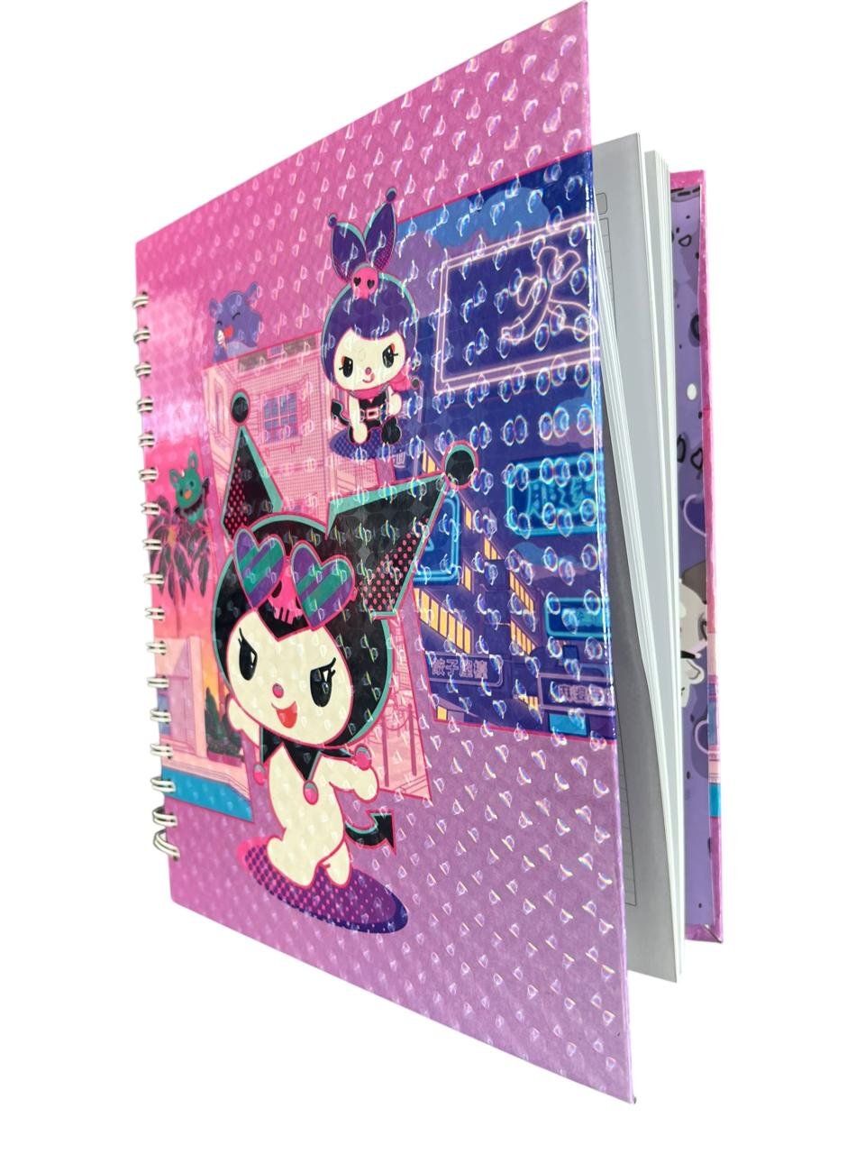Cuaderno Argollado Kuromi Caminando Sanrio
