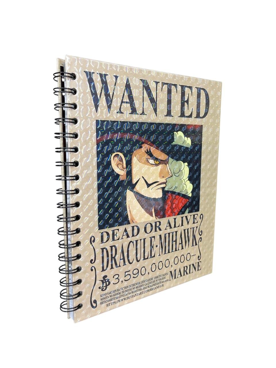 Cuadernos Argollados Wanted Dracule Mihawk