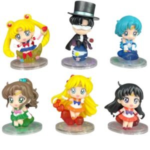 Mini Figuras Coleccionables Sailor Moon Sentadas 4cm