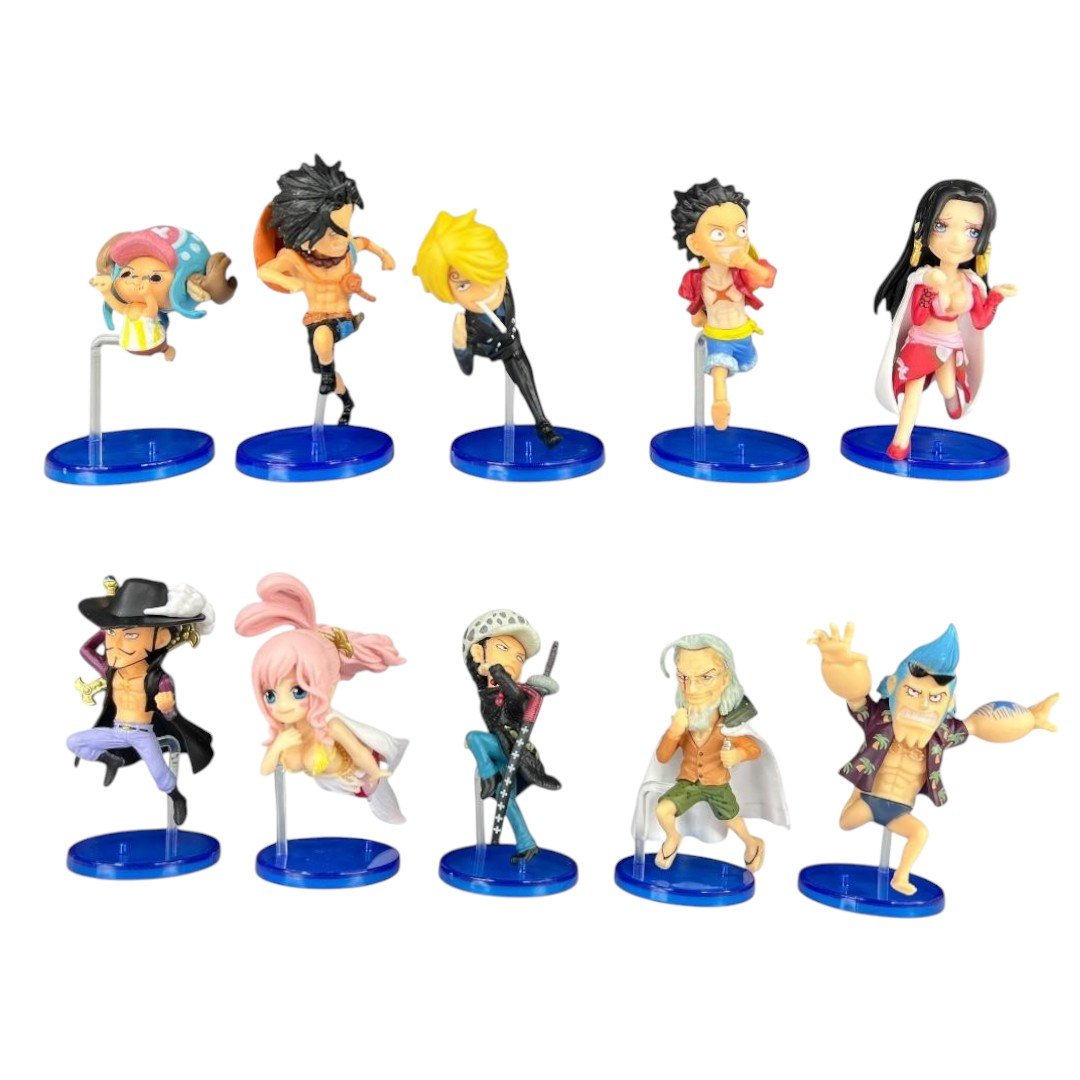 Figuras Coleccionables X10 Poses One Piece Tapa Azul