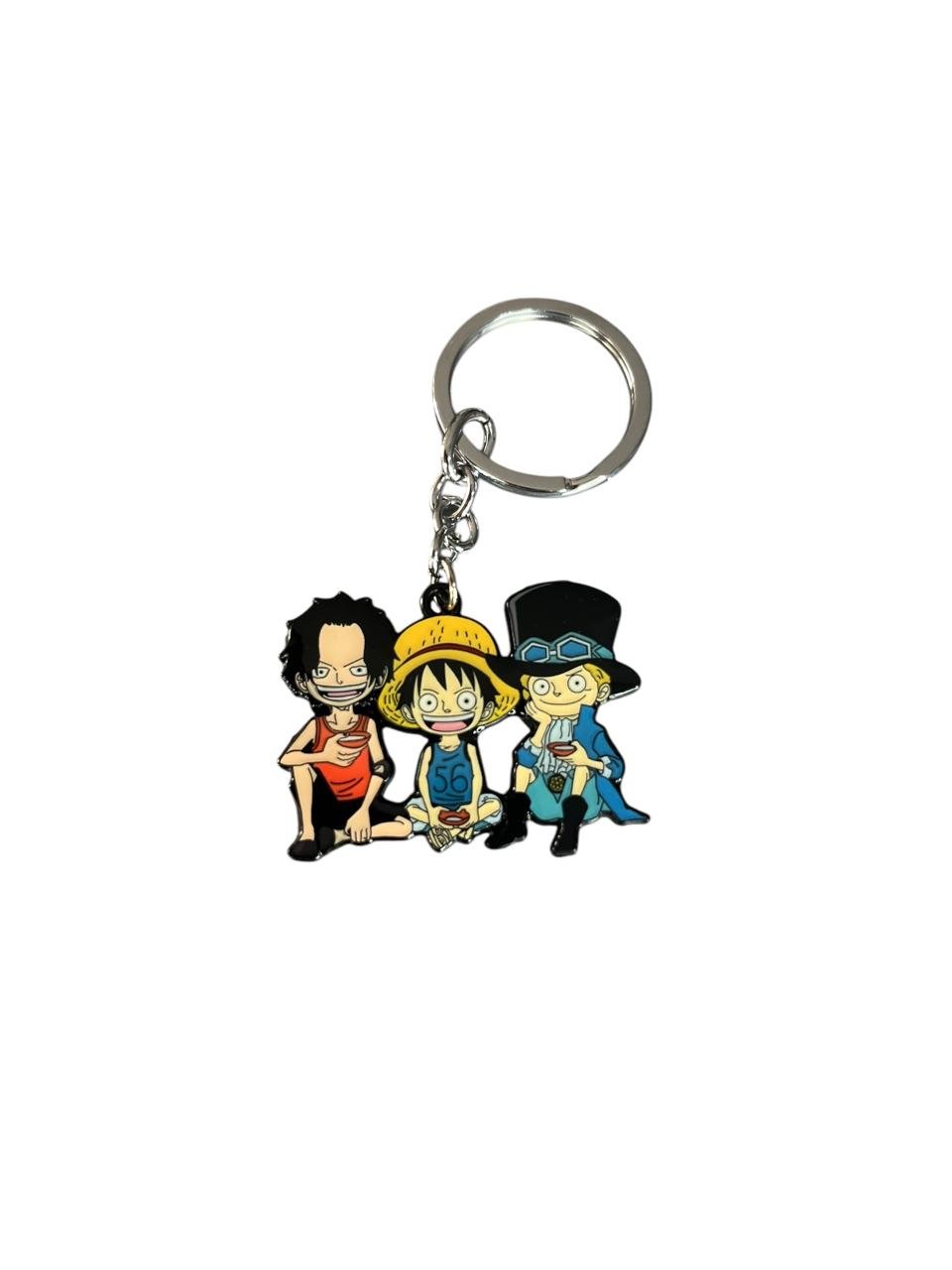 Llavero Acero Sabo - Luffy - Ace Sentados One Piece 10cm