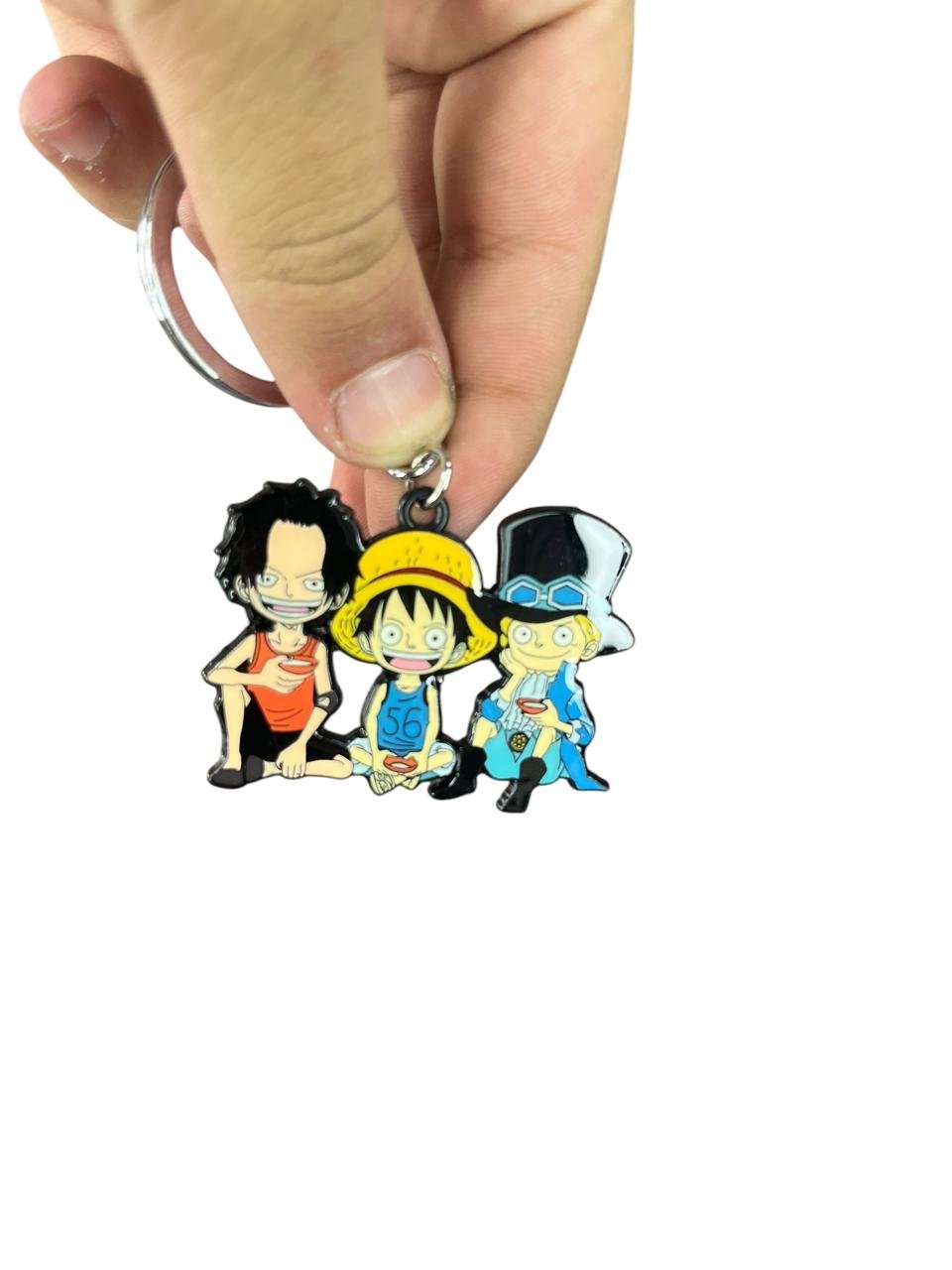 Llavero Acero Sabo - Luffy - Ace Sentados One Piece 10cm - Imagen 2