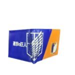Billetera Cuerina Logo Metal Azul Shingeki Attack On Titan